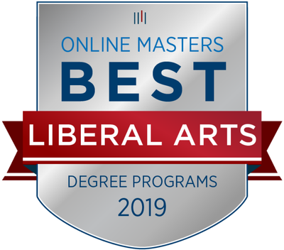 Award imagea that reads: Online Masters Best Liberal Arts Degree Programs 2019