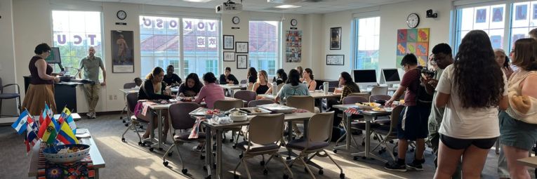students in center for languages and culture
