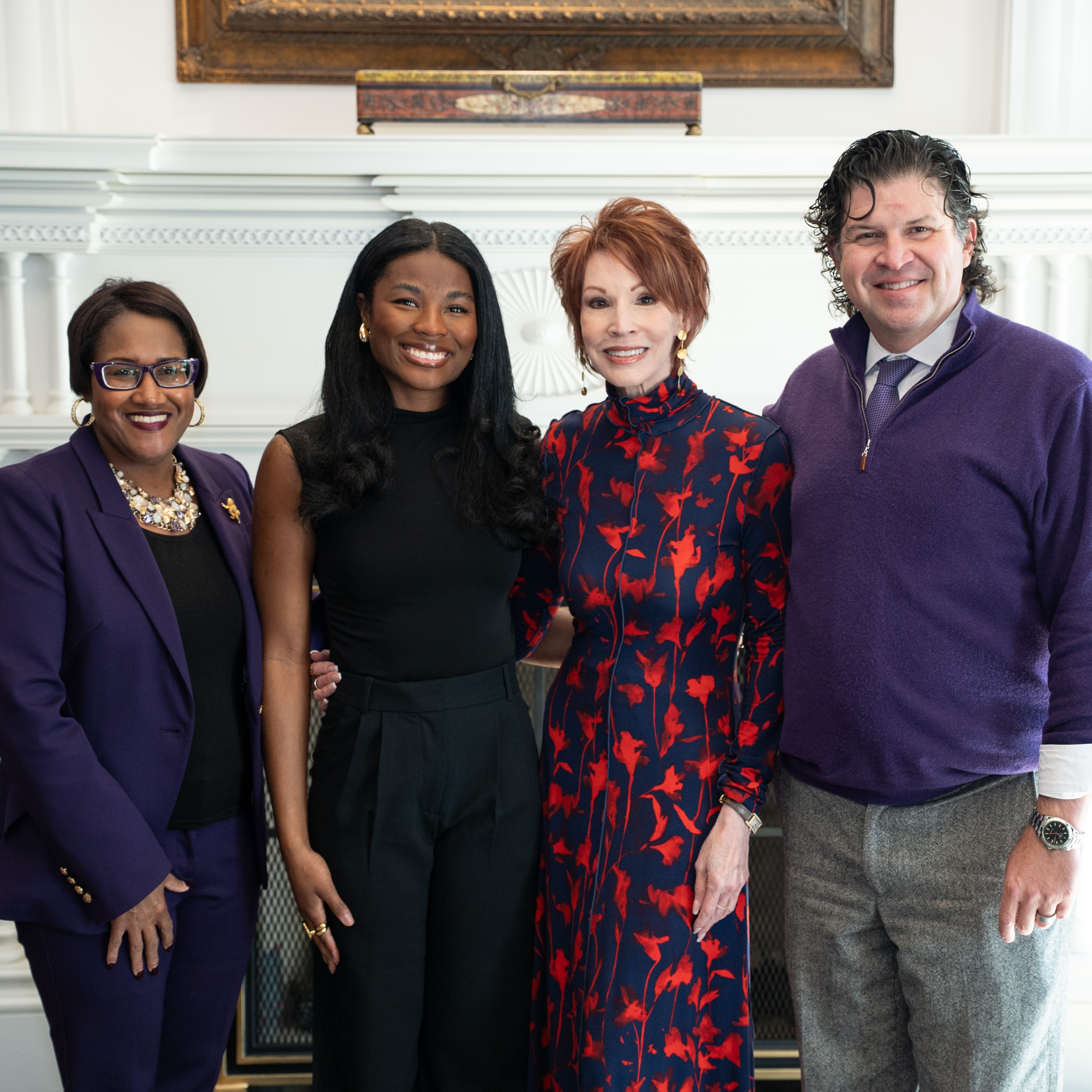 Grace Conley with Dean Watson, Sandra Brown, and Chancellor Pullin