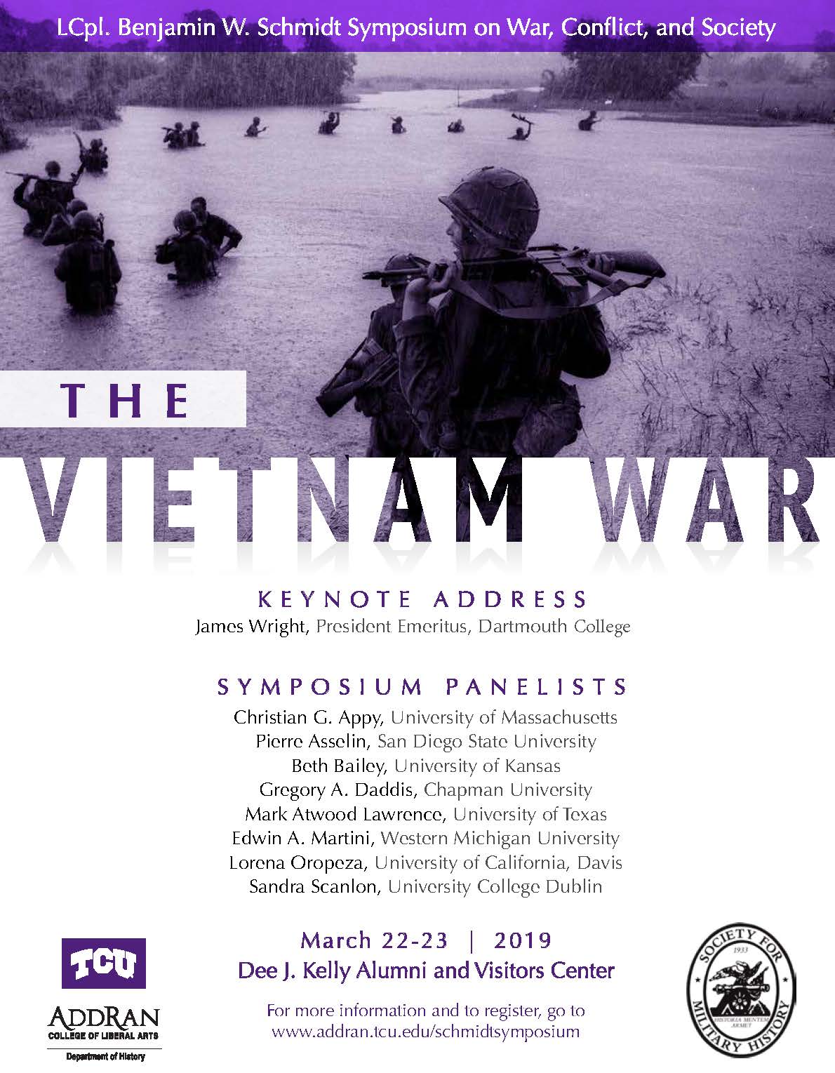 Flyer about 2019 symposium about the vietnam war