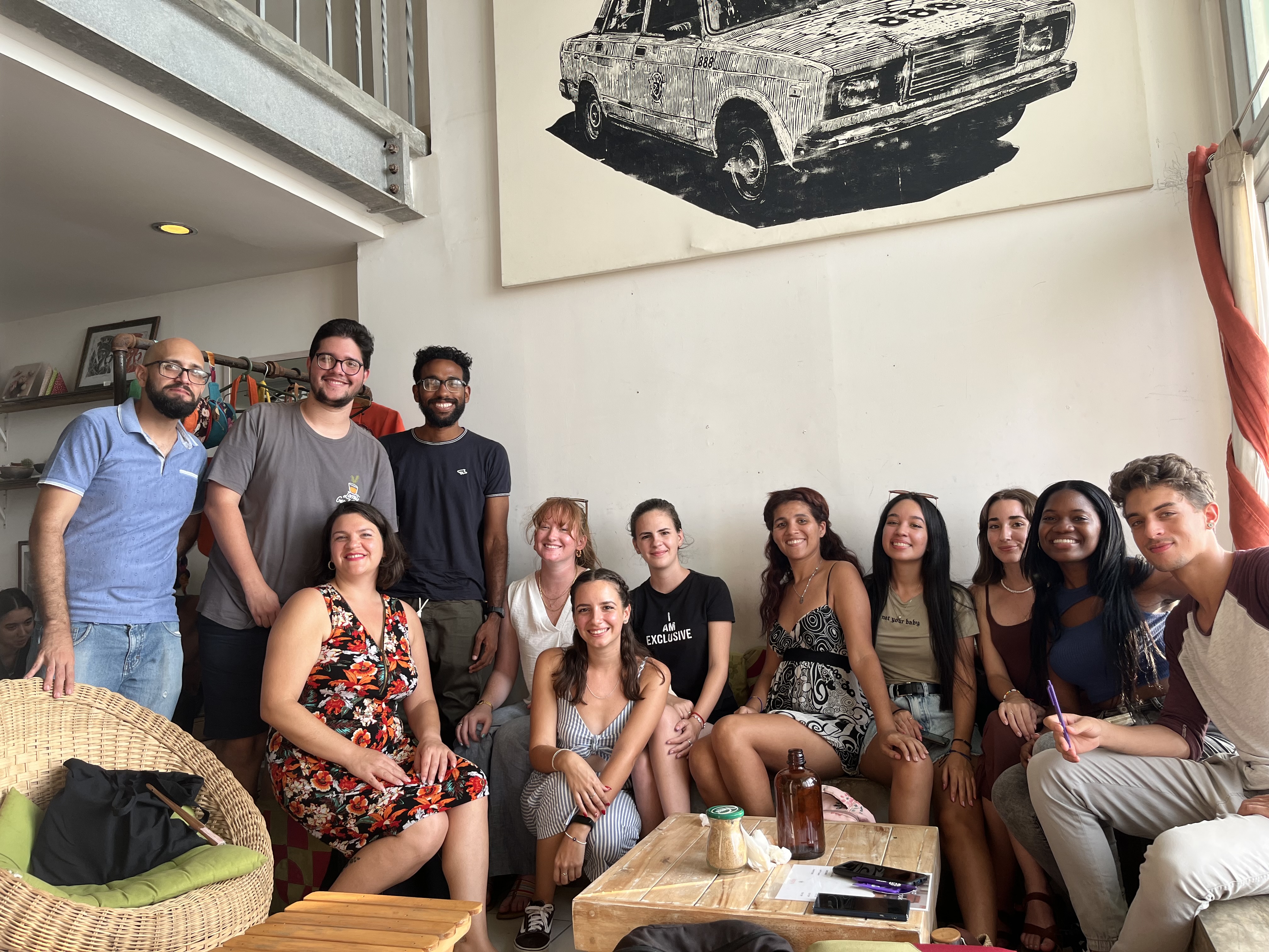 Kate Speilbauer with students on her trip to Cuba