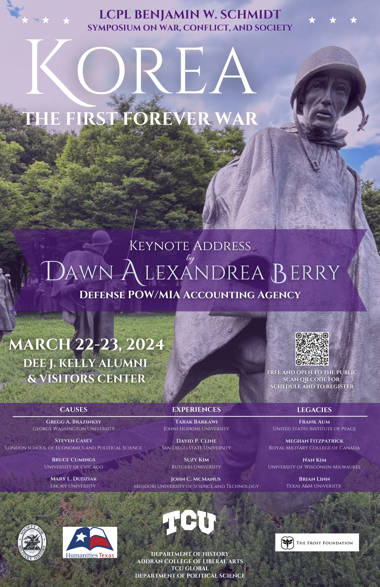 korean war symposium flyer with names