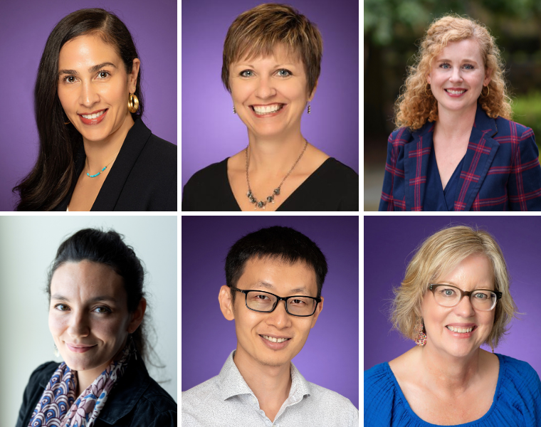 Six headshots of the six professors participating in TCU Week on NPR Academic Minute.