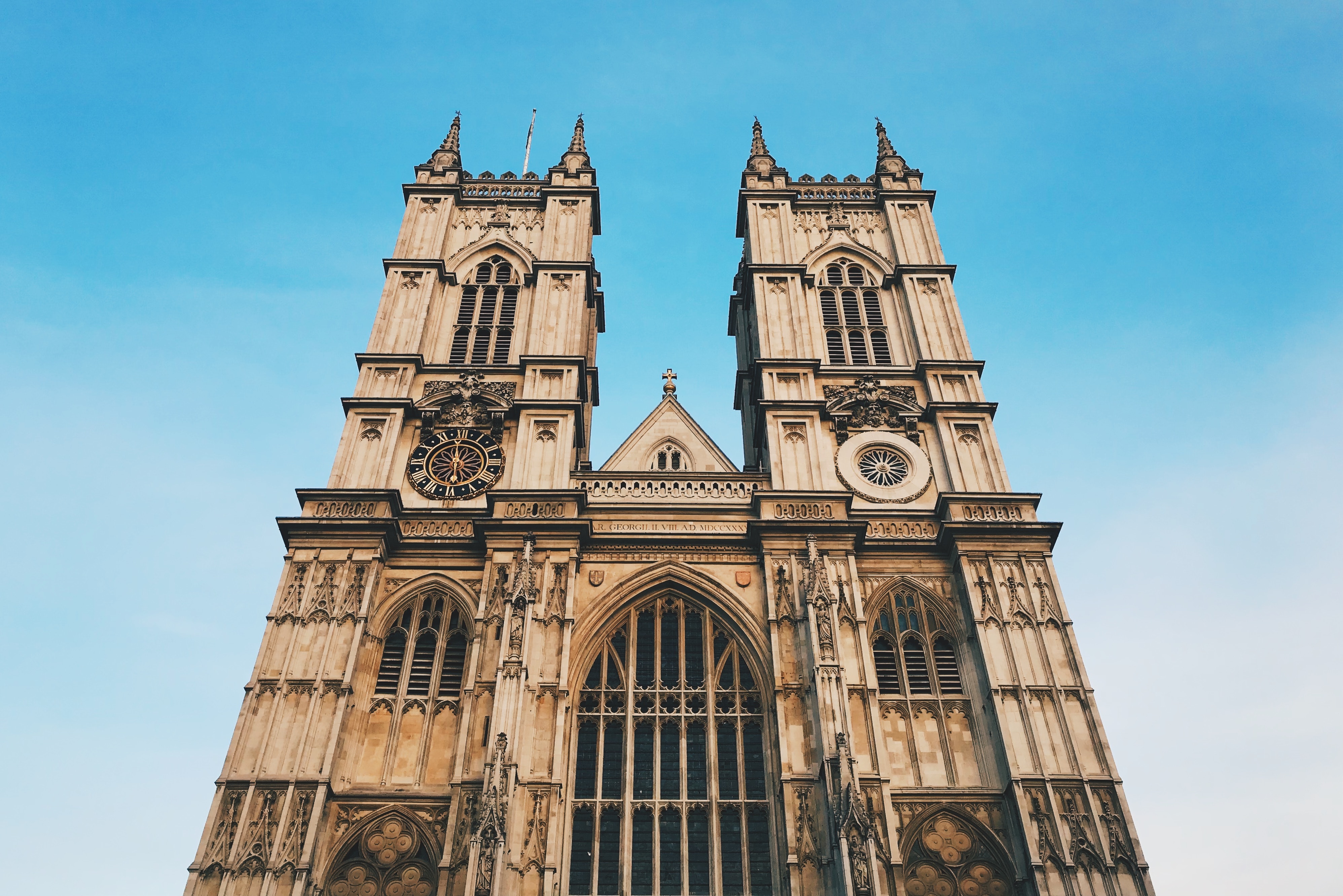 Westminster Abbey on a clear day.